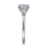 Abbi - 14K White Gold Round Three Stone Diamond Engagement Ring - 0.55 ct