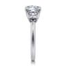 Antonia - 14K White Gold Round Three Stone Diamond Engagement Ring - 0.5 ct