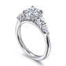 Estefani - 14K White Gold Round Diamond Engagement Ring - 0.8 ct