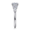 Estefani - 14K White Gold Round Diamond Engagement Ring - 0.8 ct
