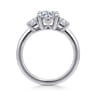 Stephi - 14K White Gold Round Three Stone Diamond Engagement Ring - 0.5 ct