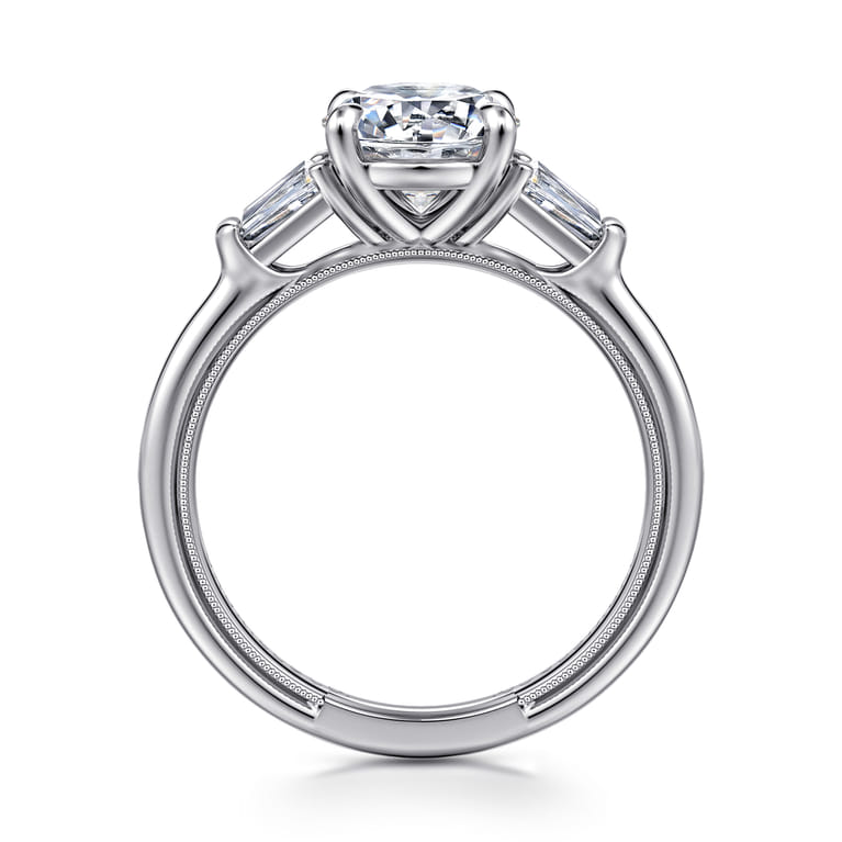 Louann - 14K White Gold Round Three Stone Diamond Engagement Ring - 0.3 ct - Shot 2