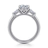 Louann - 14K White Gold Round Three Stone Diamond Engagement Ring - 0.3 ct