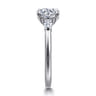 Louann - 14K White Gold Round Three Stone Diamond Engagement Ring - 0.3 ct