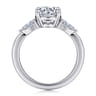 Dela - 14K White Gold Round Three Stone Diamond Engagement Ring - 0.25 ct