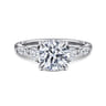 Cian - 14K White Gold Round Five Stone Diamond Engagement Ring - 0.4 ct