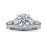 Cian - 14K White Gold Round Five Stone Diamond Engagement Ring - 0.4 ct