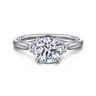 Abbi - 14K White Gold Round Three Stone Diamond Engagement Ring - 0.25 ct