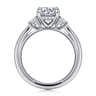 Abbi - 14K White Gold Round Three Stone Diamond Engagement Ring - 0.25 ct