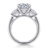 Abbi - 14K White Gold Round Three Stone Diamond Engagement Ring - 1.02 ct