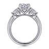 Abbi - 14K White Gold Round Three Stone Diamond Engagement Ring - 1 ct
