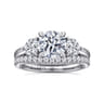 Abbi - 14K White Gold Round Three Stone Diamond Engagement Ring - 1 ct
