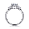 Stephi - 14K White Gold Round Three Stone Diamond Engagement Ring - 0.6 ct