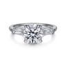 Acacia - 14K White Gold Round Three Stone Diamond Engagement Ring - 0.5 ct