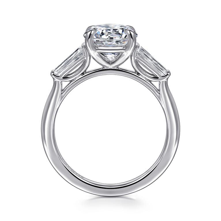 Acacia - 14K White Gold Round Three Stone Diamond Engagement Ring - 0.5 ct - Shot 2
