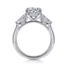 Acacia - 14K White Gold Round Three Stone Diamond Engagement Ring - 0.5 ct