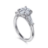 Acacia - 14K White Gold Round Three Stone Diamond Engagement Ring - 0.5 ct