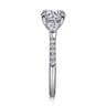 Kendal - 14K White Gold Round Three Stone Diamond Engagement Ring - 0.45 ct