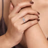 Kendal - 14K White Gold Round Three Stone Diamond Engagement Ring - 0.45 ct
