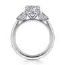 Acacia - 14K White Gold Round Three Stone Diamond Engagement Ring - 0.3 ct