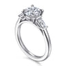 Acacia - 14K White Gold Round Three Stone Diamond Engagement Ring - 0.3 ct