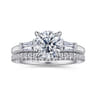 Acacia - 14K White Gold Round Three Stone Diamond Engagement Ring - 0.3 ct