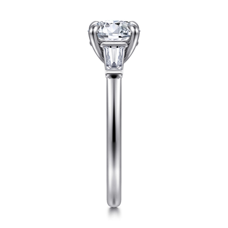 Acacia - 14K White Gold Round Three Stone Diamond Engagement Ring - 0.3 ct - Shot 5