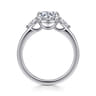 Adalia - 14K White Gold Round Three Stone Diamond Engagement Ring - 0.3 ct