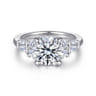 Hollie - 14K White Gold Round Diamond Engagement Ring - 0.6 ct