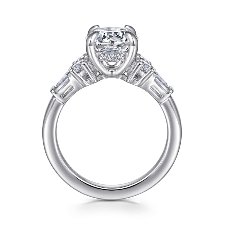 Hollie - 14K White Gold Round Diamond Engagement Ring - 0.6 ct - Shot 2