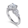 Hollie - 14K White Gold Round Diamond Engagement Ring - 0.6 ct