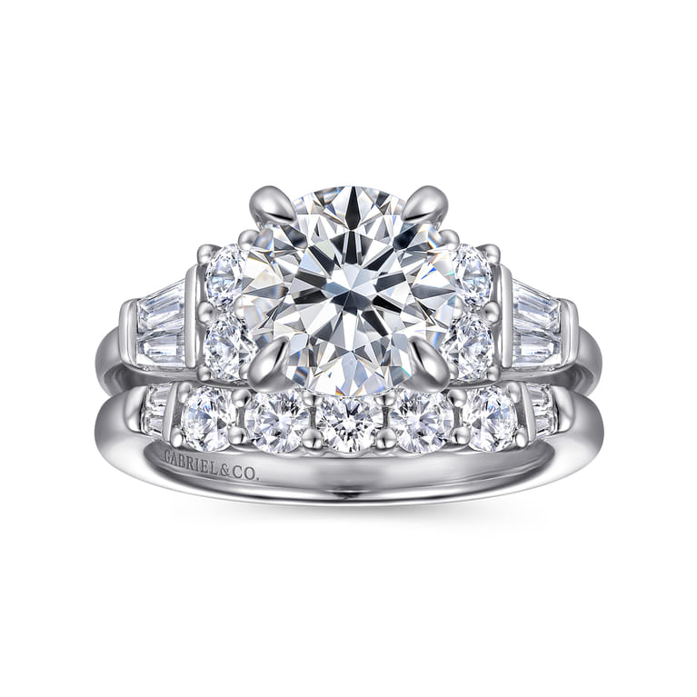 Hollie - 14K White Gold Round Diamond Engagement Ring - 0.6 ct - Shot 4