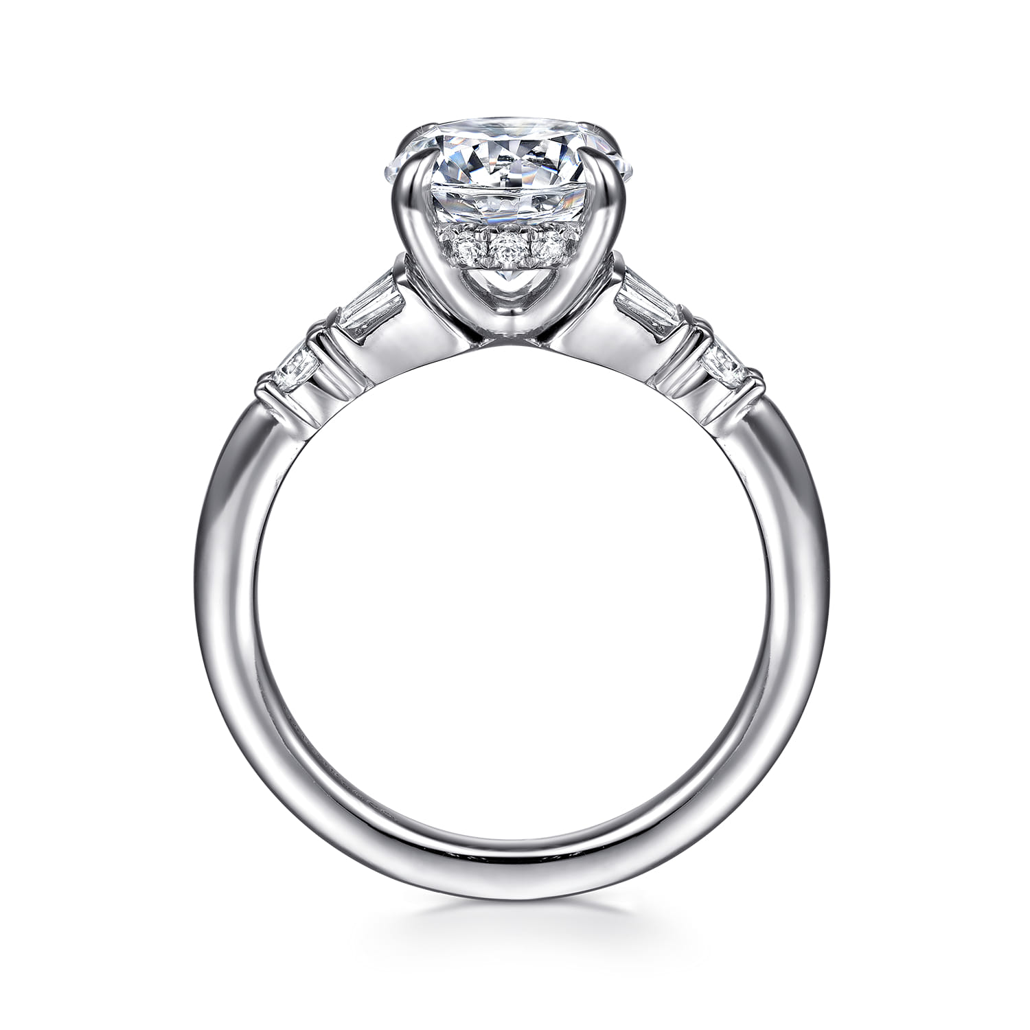 Chana - 14K White Gold Round Diamond Engagement Ring - 0.3 ct - Shot 2