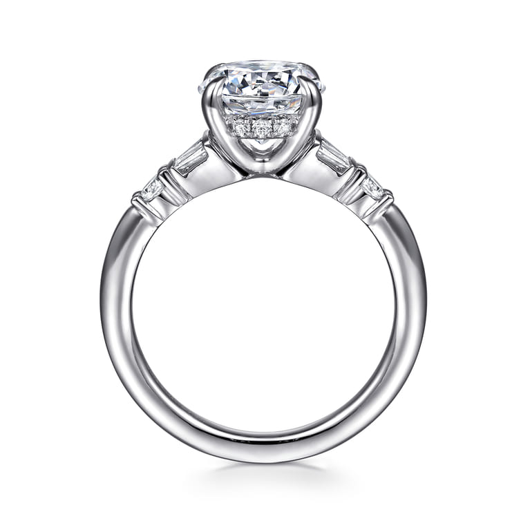 Chana - 14K White Gold Round Diamond Engagement Ring - 0.3 ct - Shot 2