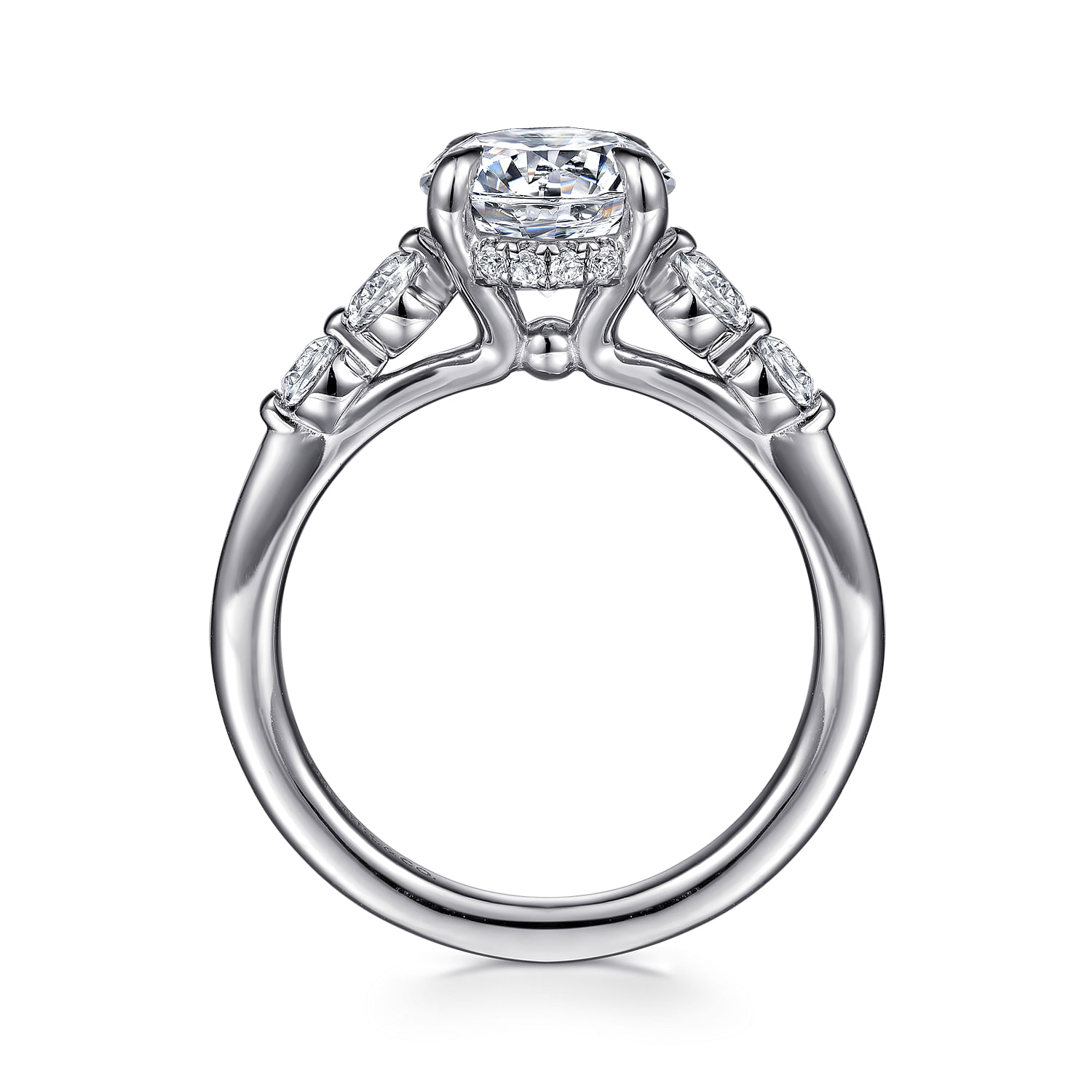Nilla - 14K White Gold Round Diamond Engagement Ring - 0.5 ct - Shot 2
