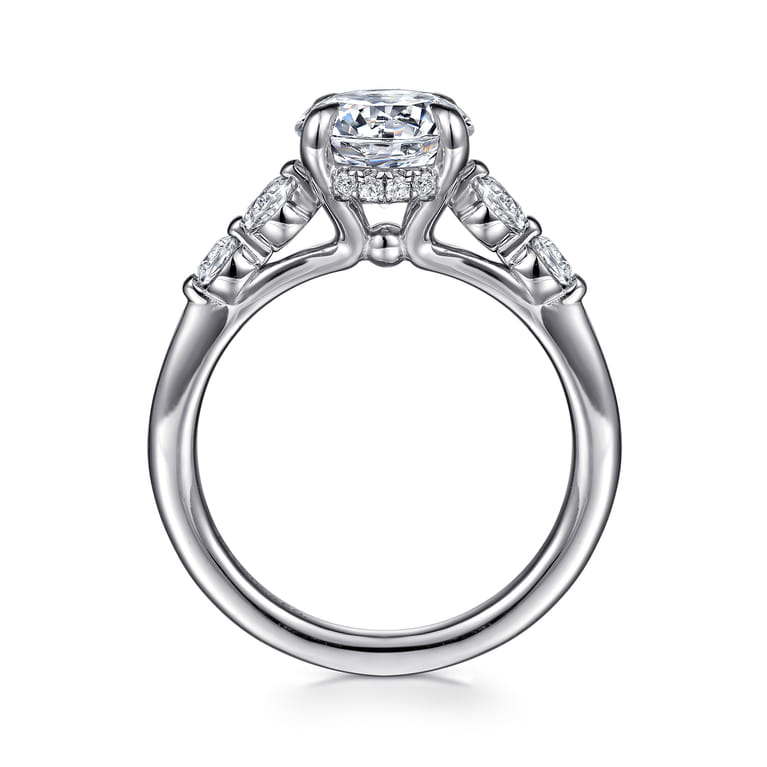 Nilla - 14K White Gold Round Diamond Engagement Ring - 0.5 ct - Shot 2