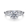 Nella - 14K White Gold Five Stone Round Diamond Engagement Ring - 0.7 ct