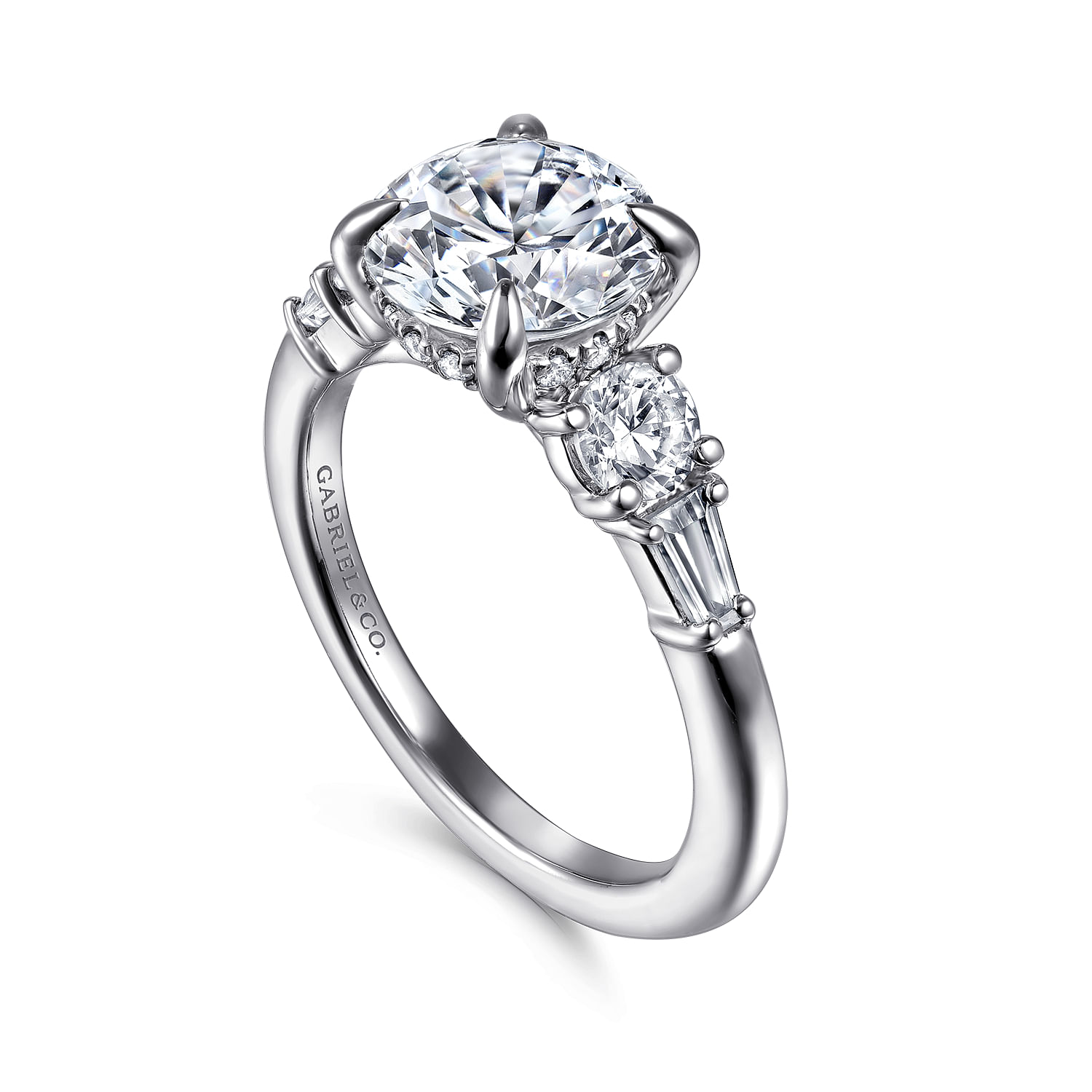 Nella - 14K White Gold Round Diamond Engagement Ring - 0.7 ct - Shot 3