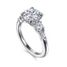 Nella - 14K White Gold Five Stone Round Diamond Engagement Ring - 0.7 ct