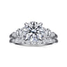 Nella - 14K White Gold Five Stone Round Diamond Engagement Ring - 0.7 ct