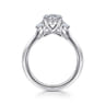 Sanaa - 14K White Gold Round 3 Stone Diamond Engagement Ring - 0.22 ct