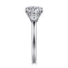 Sanaa - 14K White Gold Round Three Stone Diamond Engagement Ring - 0.6 ct