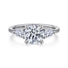 Sima - 14K White Gold Round Three Stone Diamond Engagement Ring - 0.4 ct