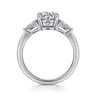 Sima - 14K White Gold Round Three Stone Diamond Engagement Ring - 0.4 ct