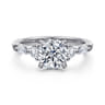 Cian - 14K White Gold Round Five Stone Diamond Engagement Ring - 0.3 ct