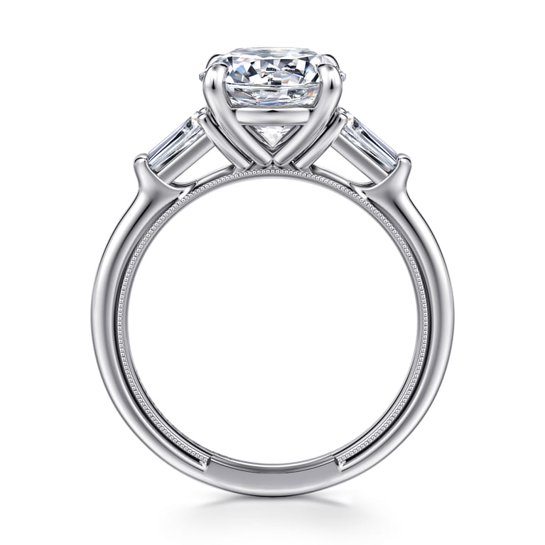 Louann - 14K White Gold Round Three Stone Diamond Engagement Ring - 0.3 ct - Shot 2