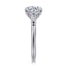 Louann - 14K White Gold Round Three Stone Diamond Engagement Ring - 0.3 ct