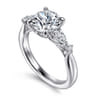 Bonita - 14K White Gold Round Five Stone Diamond Engagement Ring - 0.3 ct