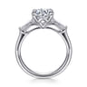 Lia - 14K White Gold Round Three Stone Diamond Engagement Ring - 0.5 ct