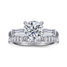 Lia - 14K White Gold Round Three Stone Diamond Engagement Ring - 0.5 ct